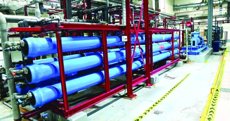 جانب من وحدة إنتاج بالتناضح العكسي