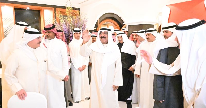 سمو الأمير يحضر غبقة أقامها الشيخ مبارك جابر الأحمد