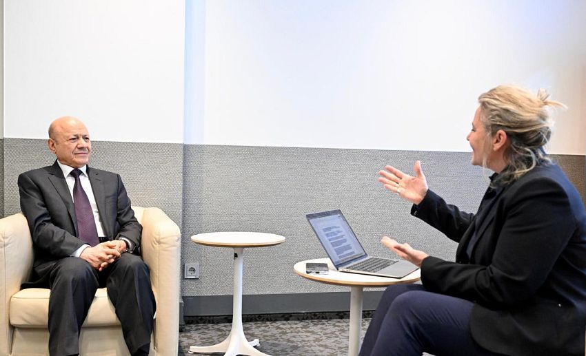 العليمي: الغارات الجوية وحدها لن تنهي التهديد الحوثي للملاحة البحرية الدولية