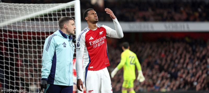 أرسنال يخسر جابرييل حتى نهاية الموسم