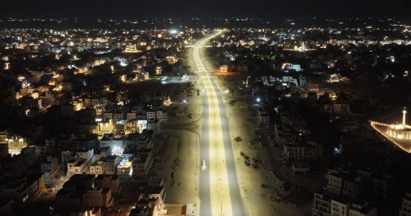 صورة جوية من الارشيف لإنارة المطلاع