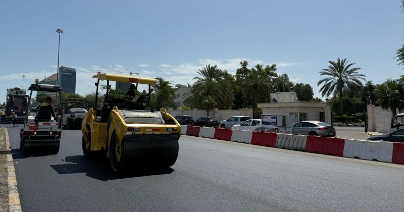 «الأشغال» تواصل أعمال الصيانة الجذرية لطريق الدائري الرابع