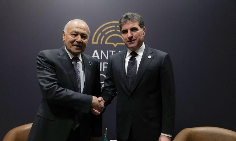 أبو الغيط يلتقي رئيس إقليم كردستان العراق على هامش منتدى أنطاليا الدبلوماسي