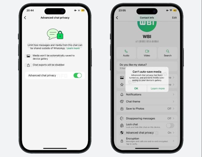 كيف تعمل ميزة الخصوصية المتقدمة للمحادثات في واتساب؟