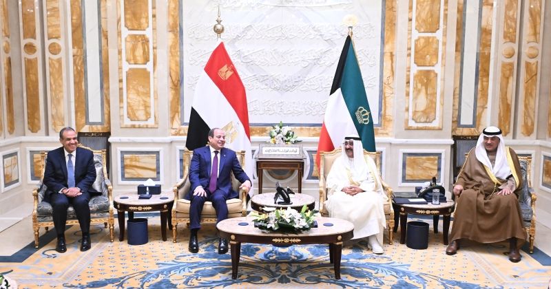 صاحب السمو والرئيس السيسي أثناء المباحثات الرسمية