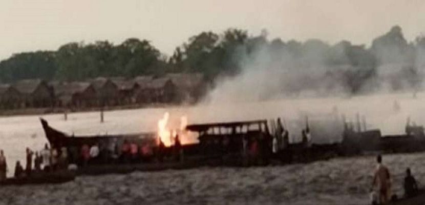 مصرع 143 شخصا على الأقل جراء نشوب حريق على متن قارب بنهر الكونغو
