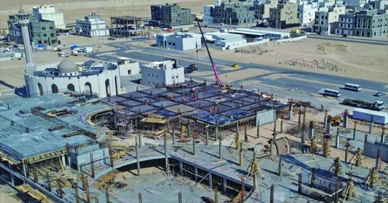 جانب من إنشاءات المباني العامة في المطلاع