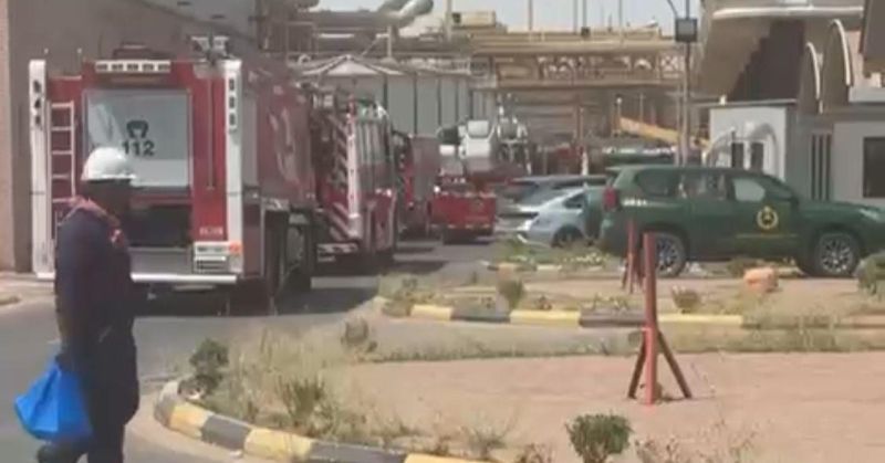 سيارات الإطفاء في الموقع