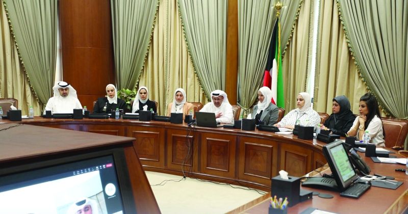 جانب من الاجتماع بتقنية التصوير المرئي