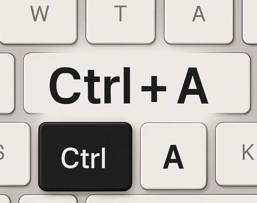 ما هو اختصار تحديد الكل في الكيبورد؟