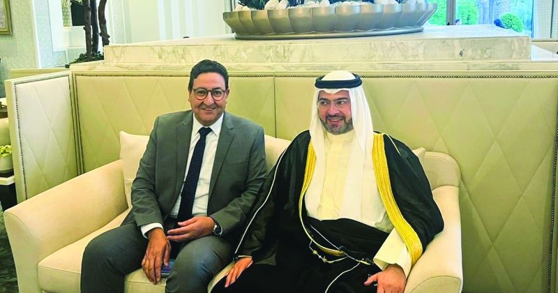 حمود المبارك ووزير النقل المغربي