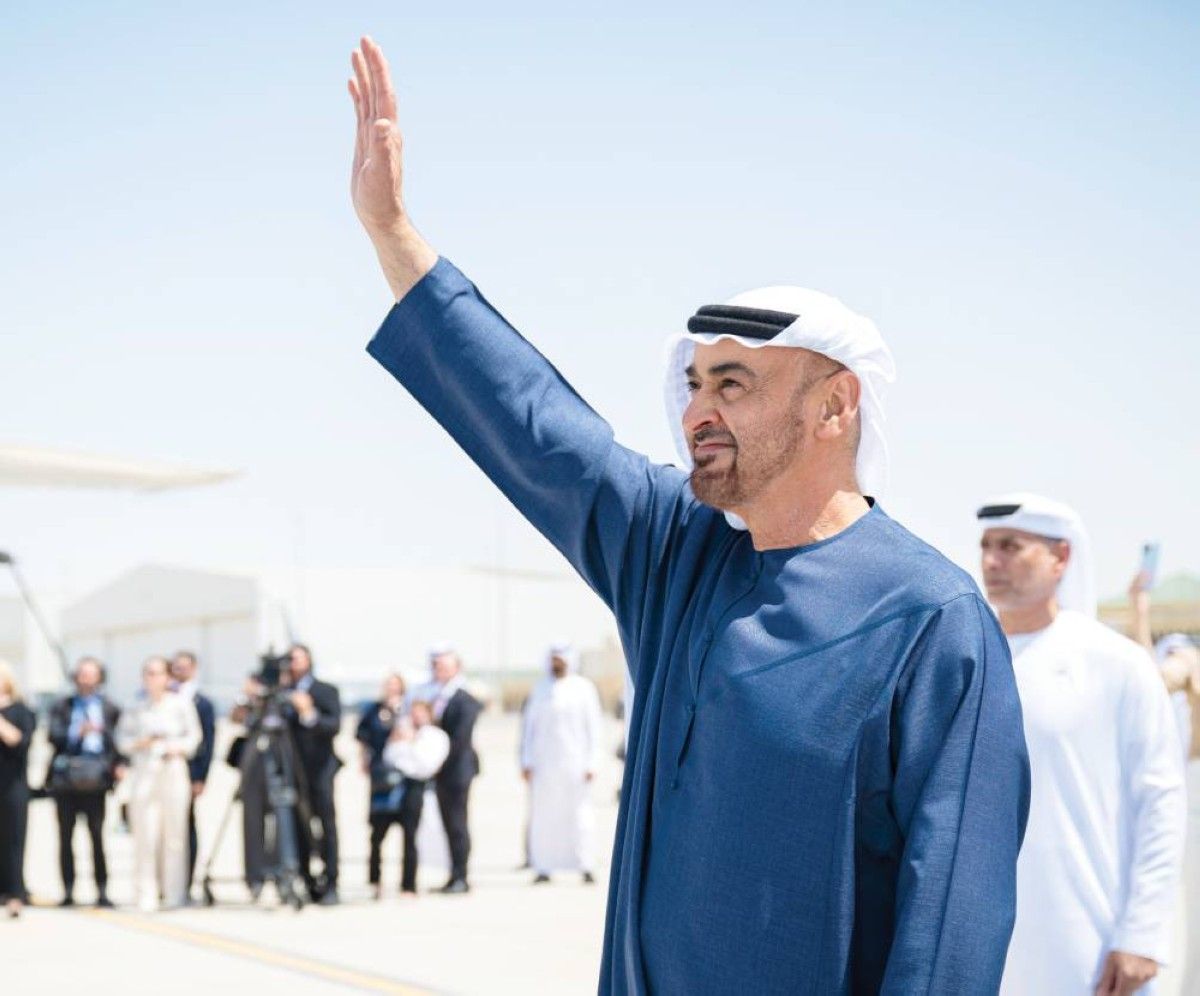 رئيس الدولة يودع الرئيس الأمريكي في ختام زيارته إلى الإمارات