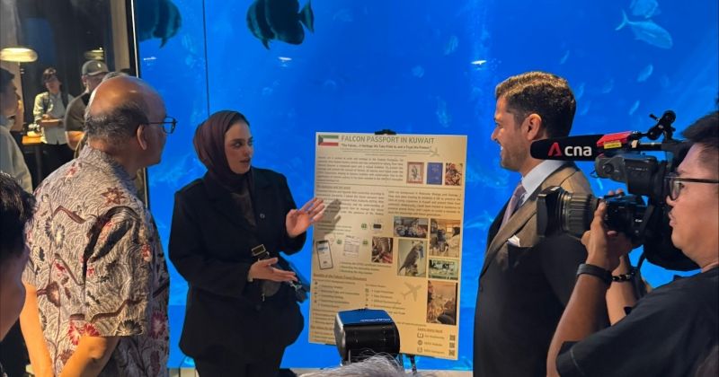 «جواز الصقر في الكويت» ضمن أفضل 4 ملصقات في قمة الشباب العالمية لاتفاقية «سايتس»