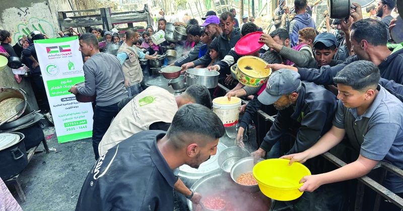 جانب من مشروع «تكية إطعام الطعام» بغزة