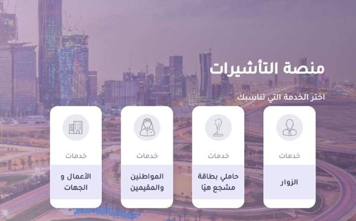 منصة التأشيرات الإلكترونية إنجاز