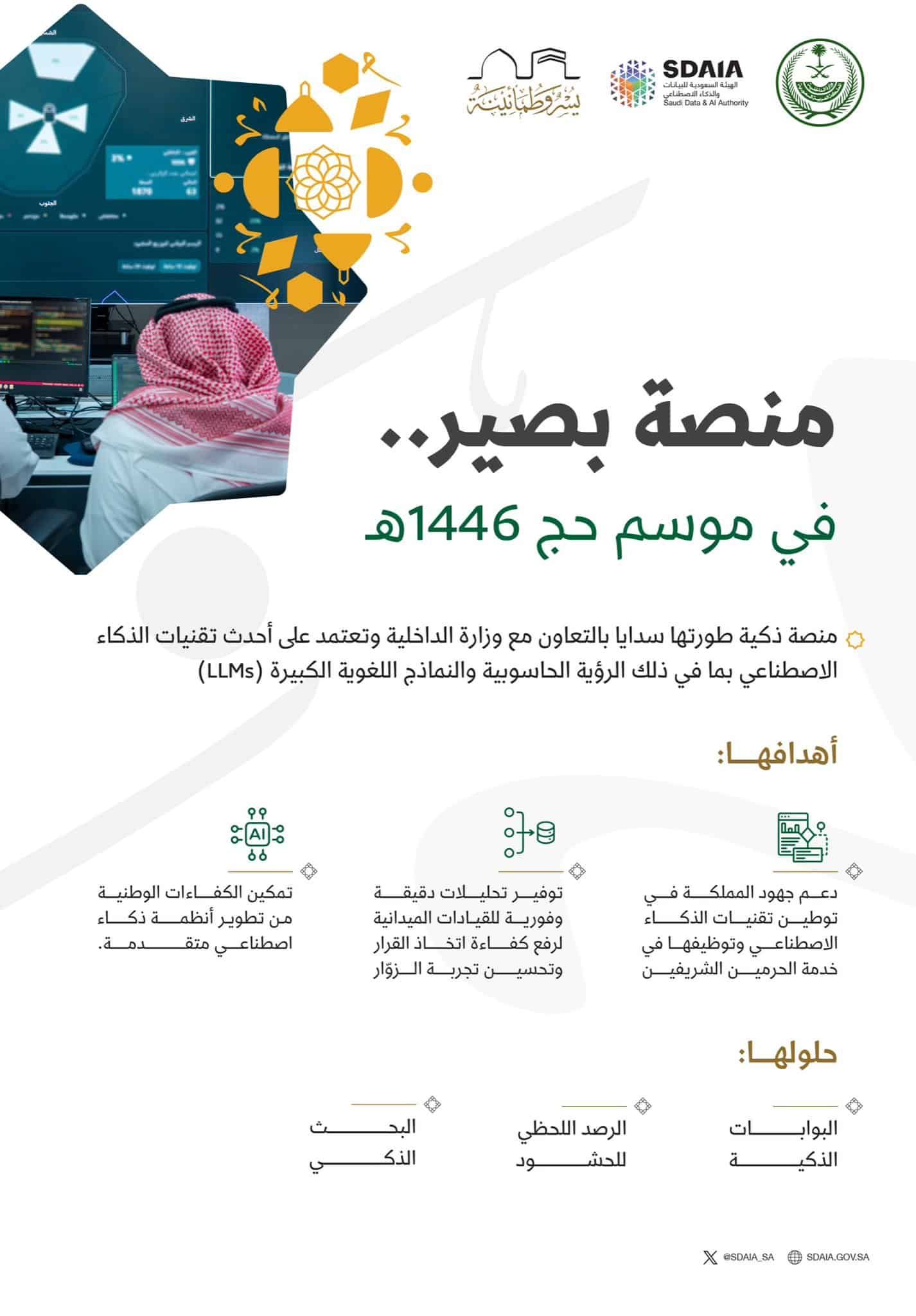 منصة “بصير”.. نبض إنساني حي في قلب الحرمين الشريفين