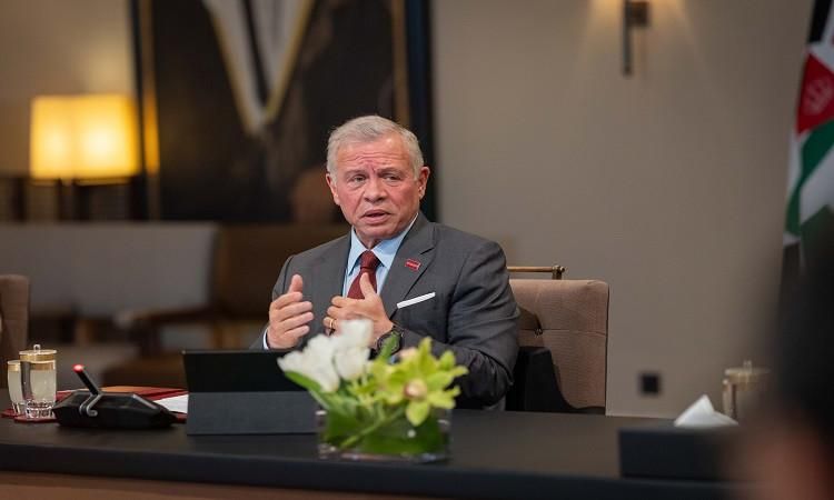 عاهل الأردن يؤكد ضرورة تكثيف الجهود للتوصل لتهدئة شاملة بفلسطين