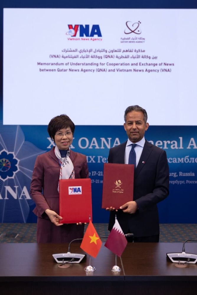 وكالة الأنباء القطرية توقع اتفاقية تعاون مع نظيرتها الفيتنامية