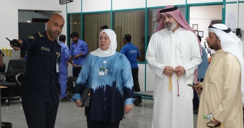 القلاف تفقدت صالة الركاب بإدارة جمارك الموانئ الشمالية وفيلكا