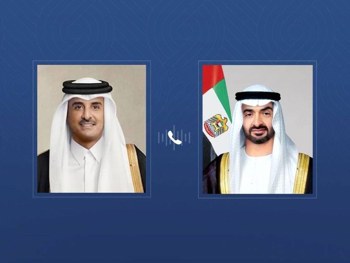 رئيس الدولة يجري اتصالاً هاتفياً مع أمير قطر