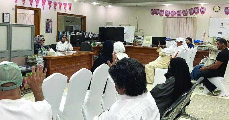 جانب من التصويت في اجتماع الجمعية العمومية للجمعية