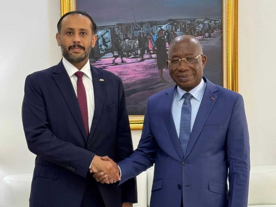 وزير الخارجية والتكامل الأفريقي بجمهورية كوت ديفوار يجتمع مع سفير دولة قطر