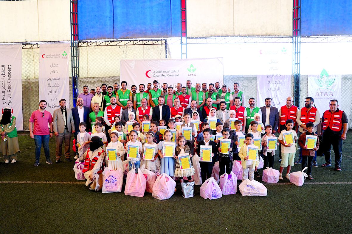الهلال القطري يدعم دور الأيتام وأسرهم بسوريا