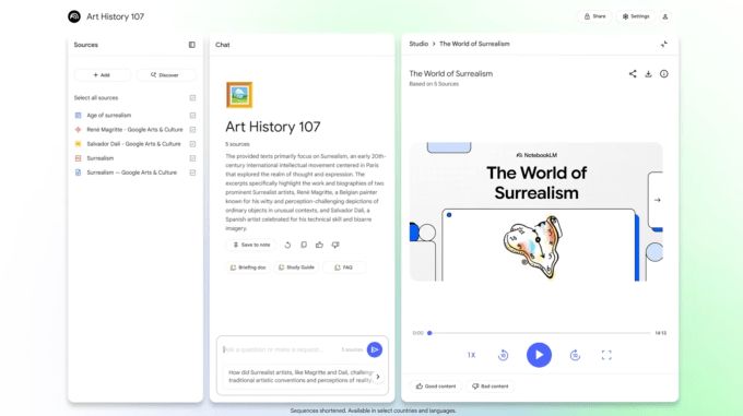 جوجل تطلق “الملخصات المرئية” في NotebookLM