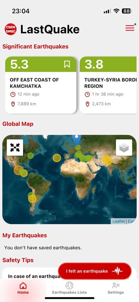 إصدار النسخة الأحدث من تطبيق Lastquake لرصد الزلازل عالميًا