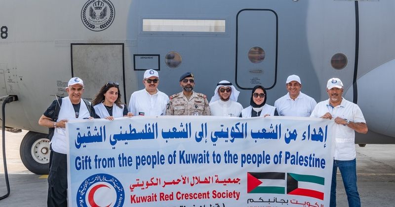 إقلاع أولى طائرات الإغاثة الكويتية الجديدة إلى غزة