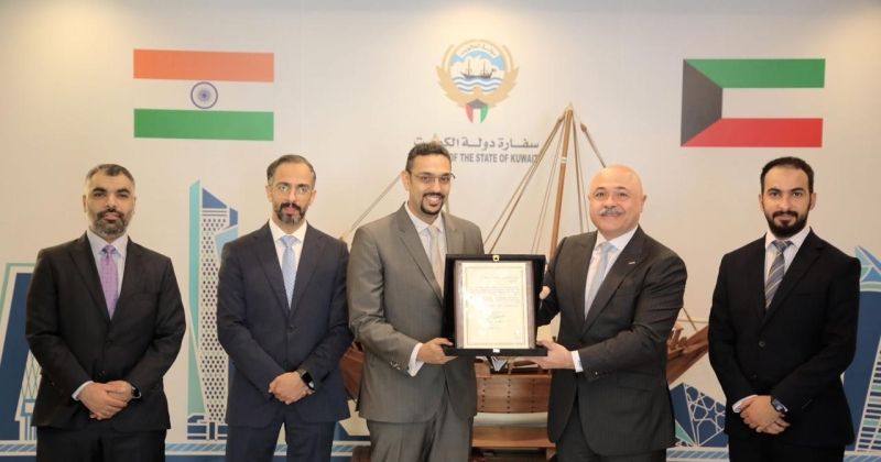 سفير الكويت لدى الهند يقيم حفل تكريم وتوديع للمستشار خالد العسكر