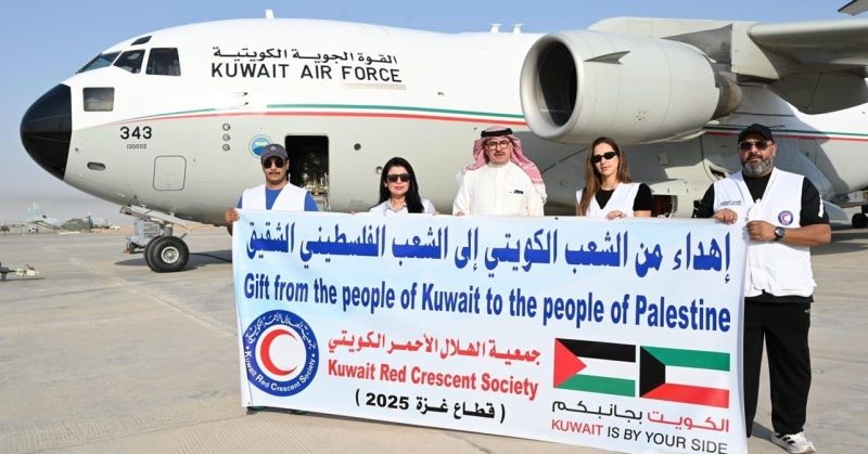 40 طنا من المواد الغذائية من الكويت لإغاثة غزة