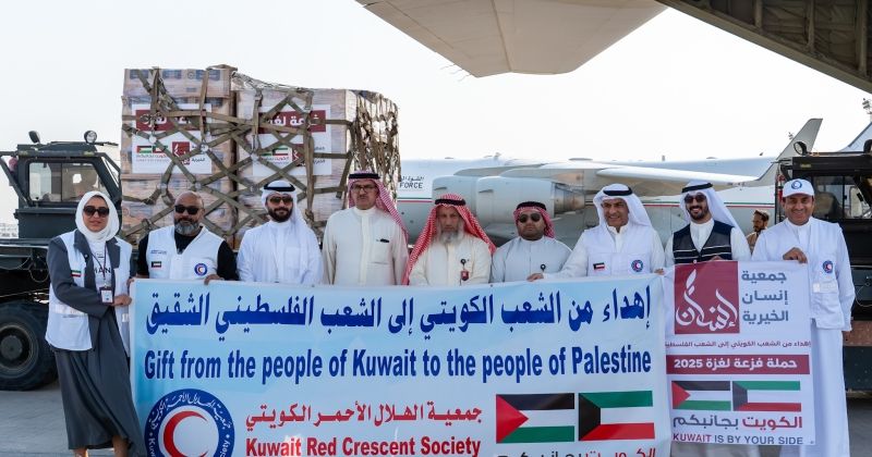 الجسر الجوي الكويتي إلى غزة يتواصل بـ10 أطنان من المساعدات الإغاثية