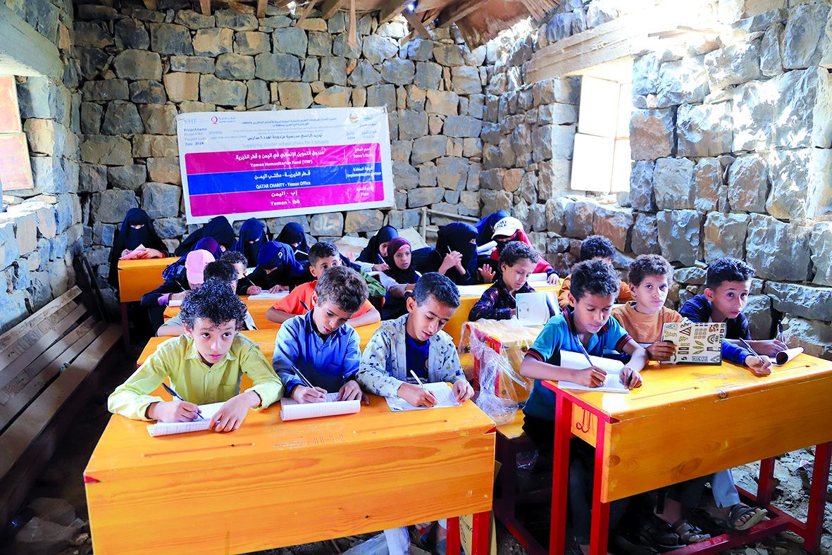تدخلات «قطر الخيرية» التعليمية تعيد الأمل لطلاب اليمن