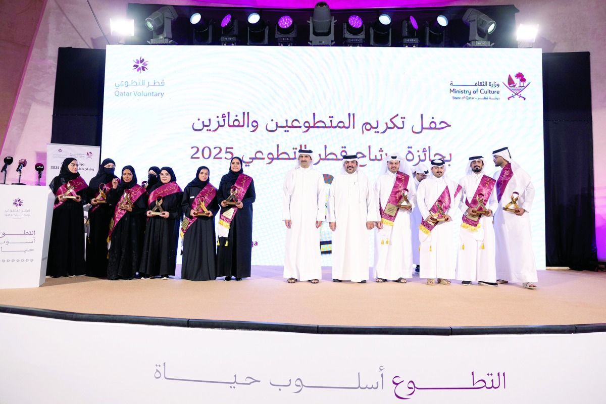 كرم الفائزين بوشاح «التطوعي 2025».. وزير الثقافة: قيم البر والخير تنبض في قلوب أبناء قطر