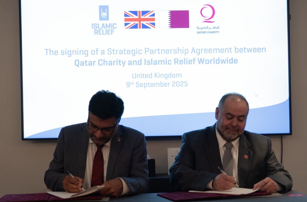 "قطر الخيرية" و"الإغاثة الإسلامية" توقعان مذكرة تفاهم استراتيجية في مجالات العمل الإنساني