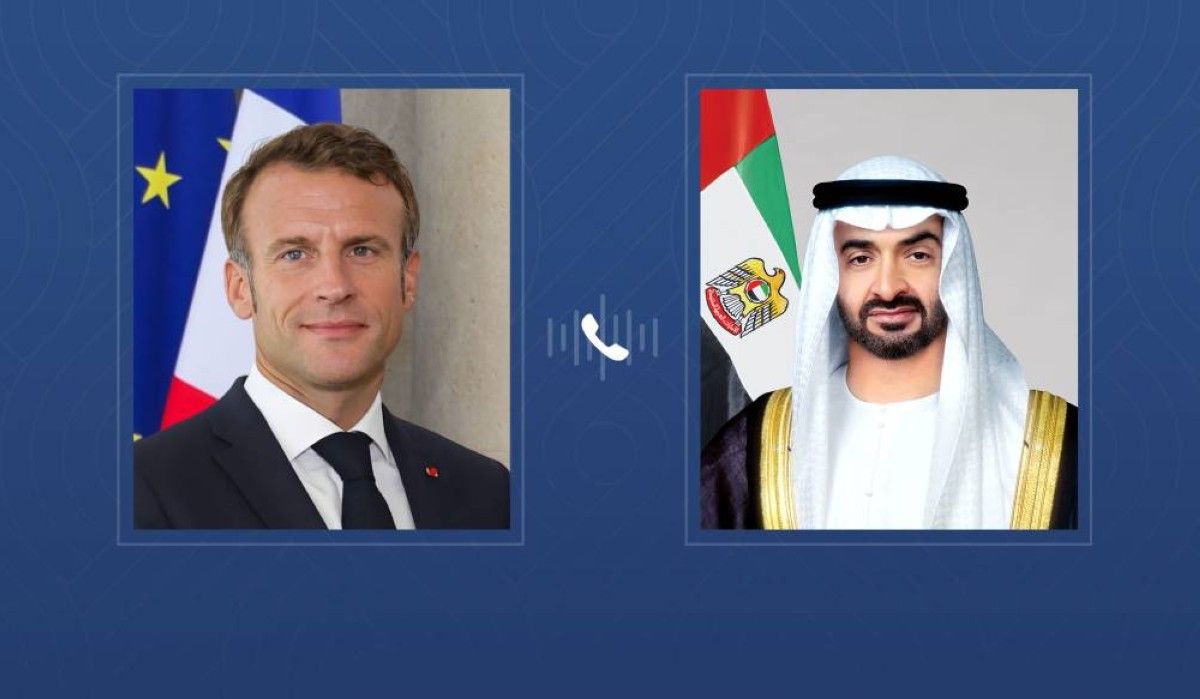 محمد بن زايد وماكرون يبحثان هاتفياً العلاقات ويجددان إدانتهما للاعتداء الإسرائيلي على الأراضي القطرية