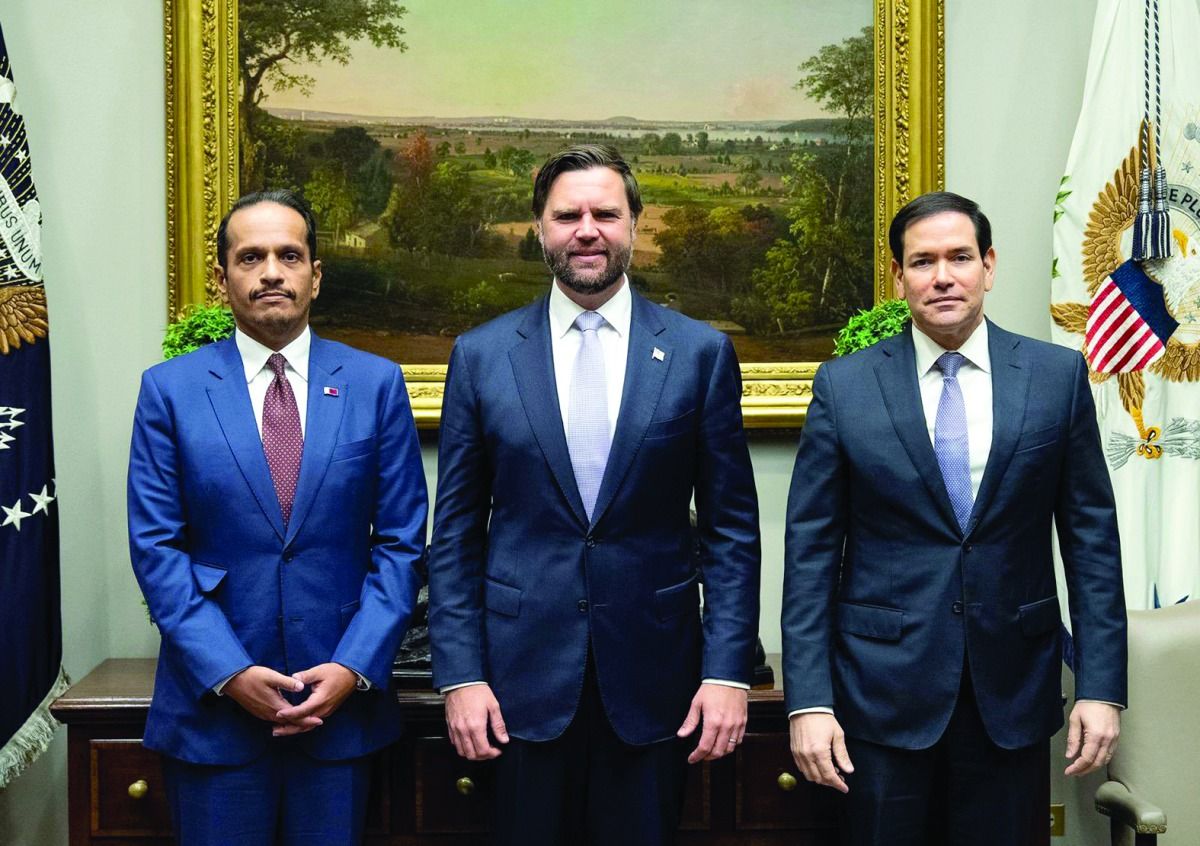 فانس أكد أن قطر حليف إستراتيجي موثوق للولايات المتحدة.. رئيس الوزراء يجتمع مع نائب الرئيس ووزير الخارجية الأمريكيين