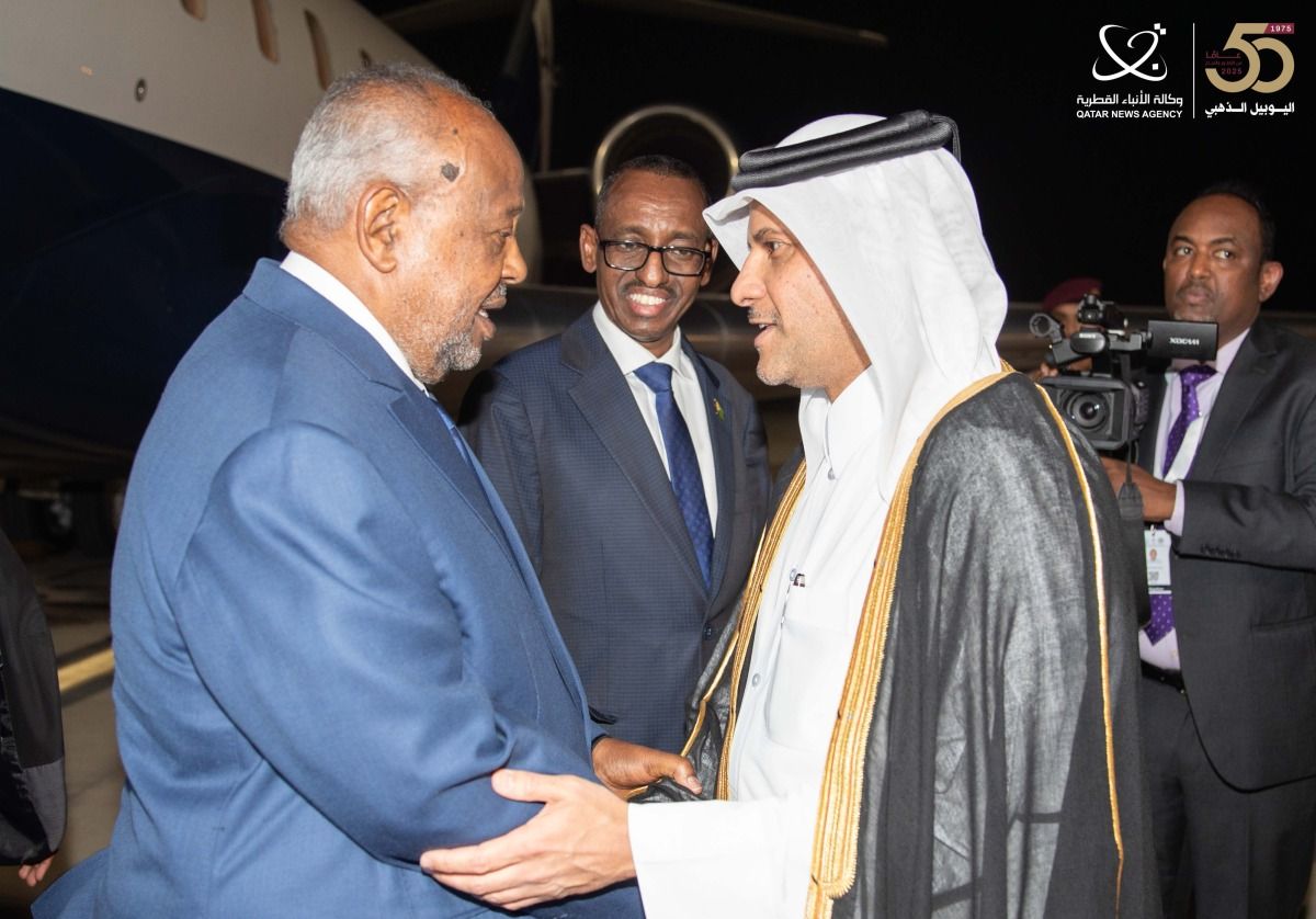 الرئيس الجيبوتي يصل الدوحة