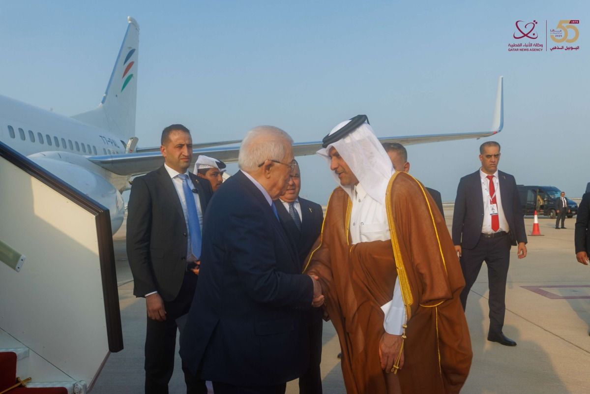 الرئيس الفلسطيني يصل الدوحة
