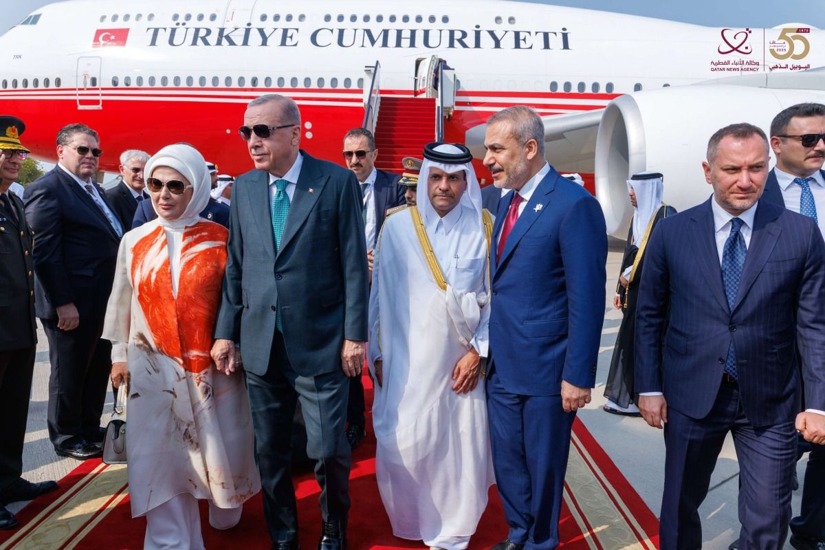 الرئيس التركي يصل الدوحة