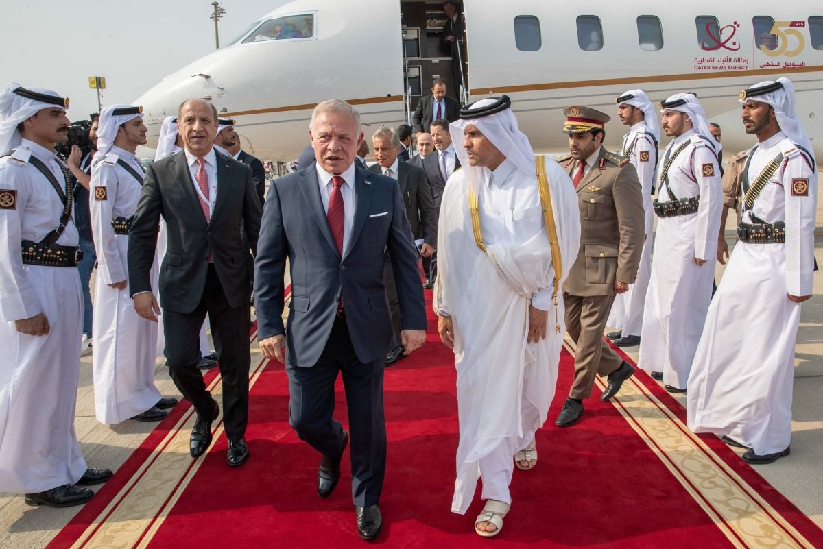 ملك الأردن يصل الدوحة