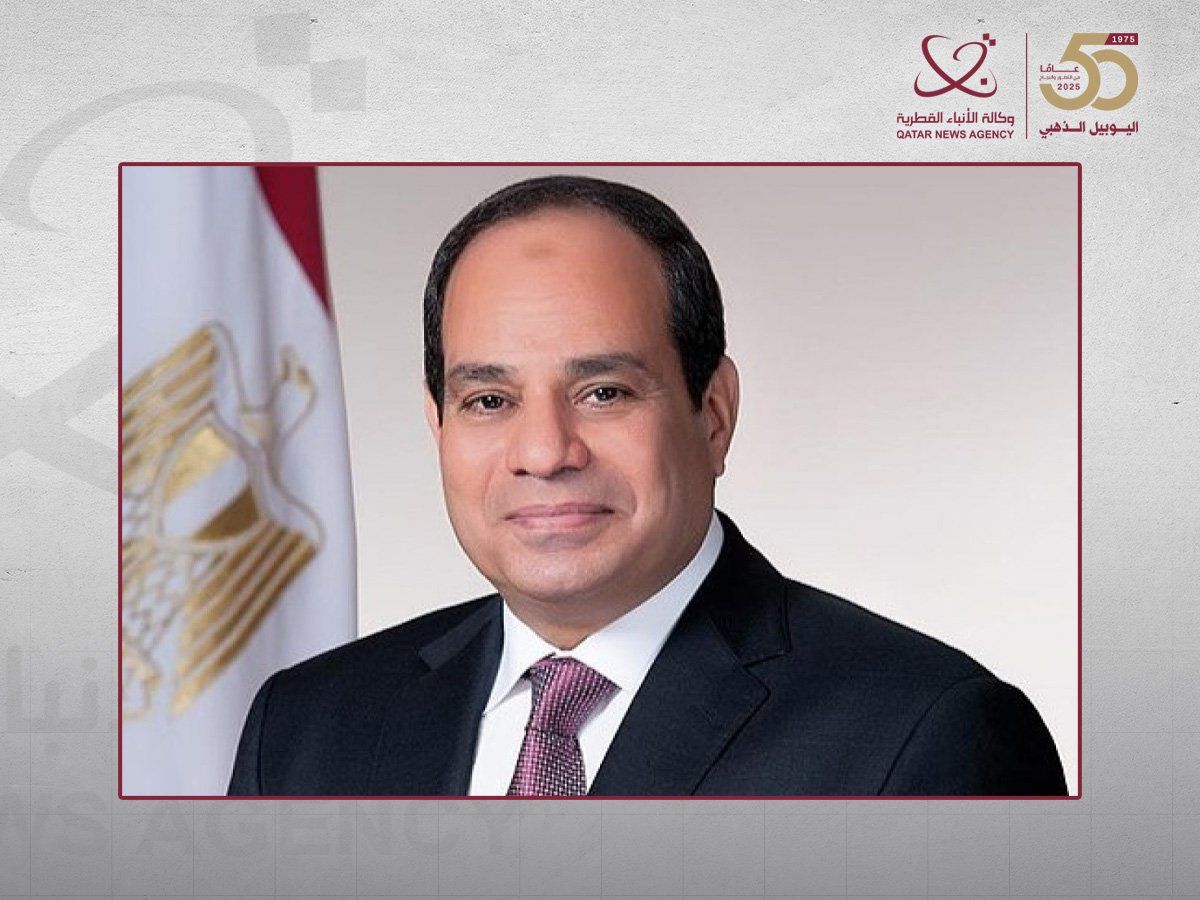 الرئيس المصري يصل الدوحة