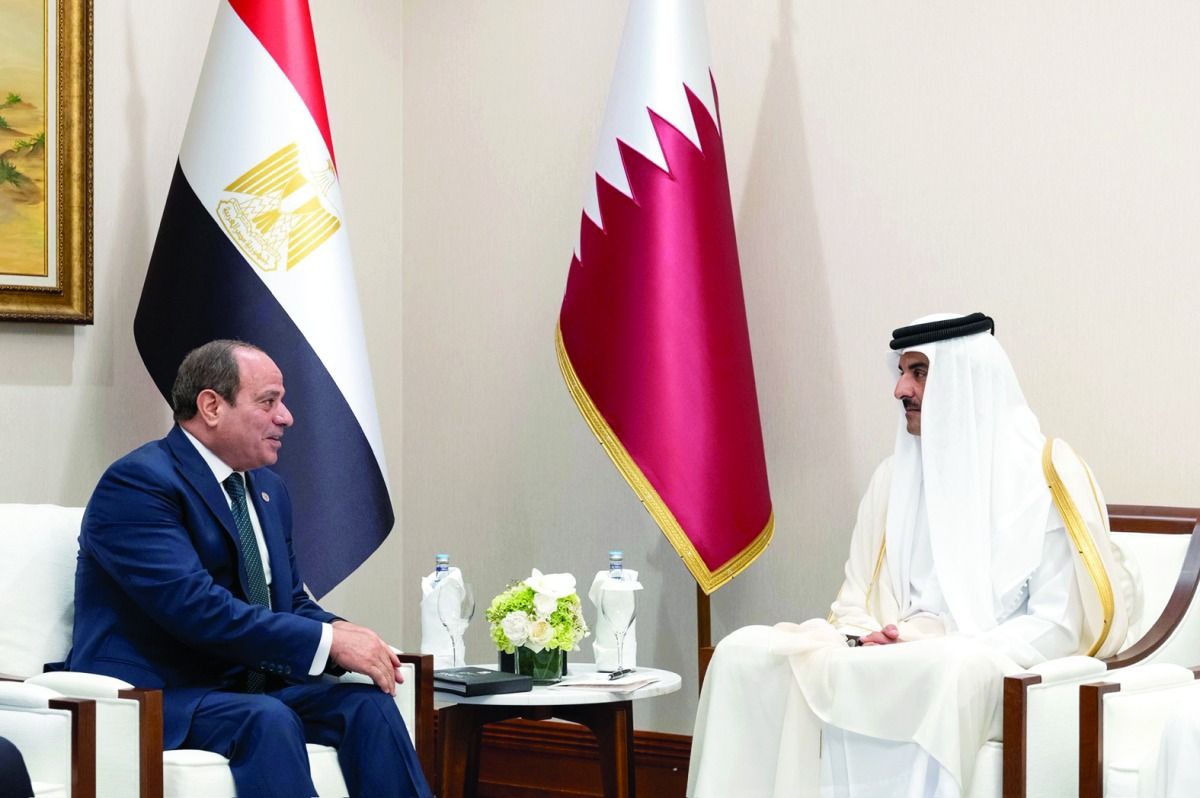 سموه يبحث موضوعات مدرجة بالقمة مع الرئيس السيسي