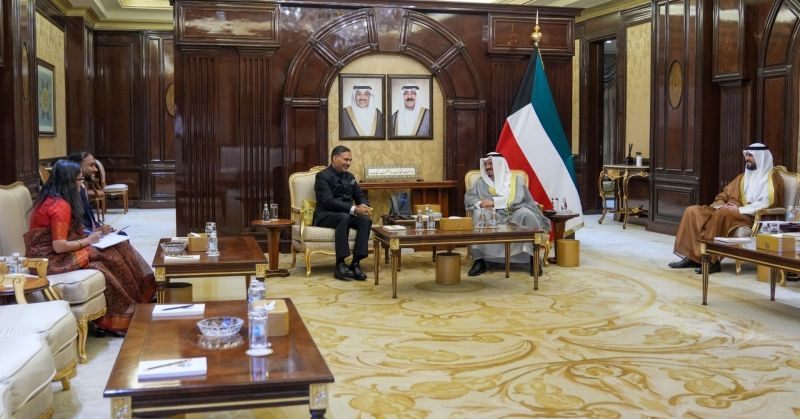 سمو رئيس مجلس الوزراء يستقبل سفير الهند لدى البلاد بمناسبة انتهاء مهام عمله