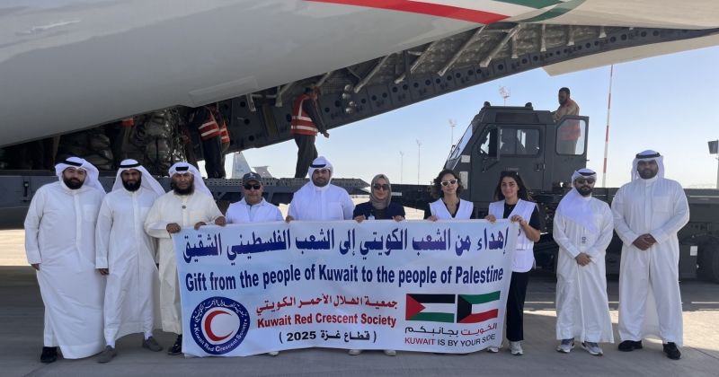 40 طنا من المساعدات الإغاثية من الكويت إلى غزة