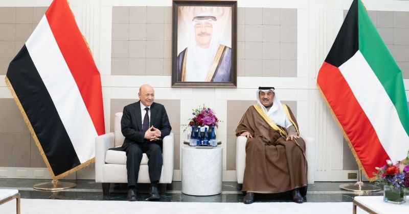 ممثل سمو الأمير يستقبل في نيويورك رئيس مجلس القيادة الرئاسي اليمني