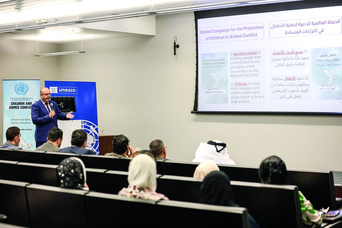 حملة عالمية لحماية أطفال النزاعات المسلحة