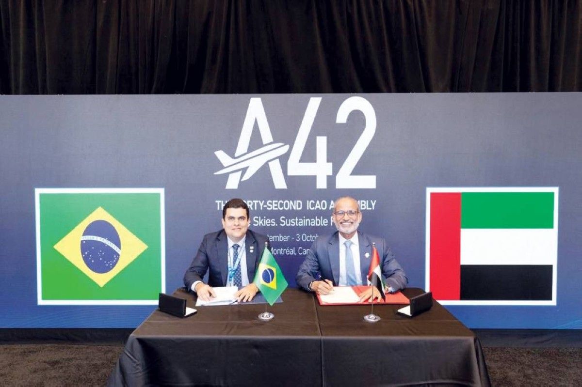 الإمارات والبرازيل توقعان مذكرة تفاهم للتعاون في سلامة الطيران المدني