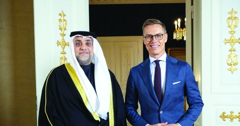 سفير دولة الكويت لدى السويد يقدم أوراق اعتماده سفيرا غير مقيم لدى فنلندا